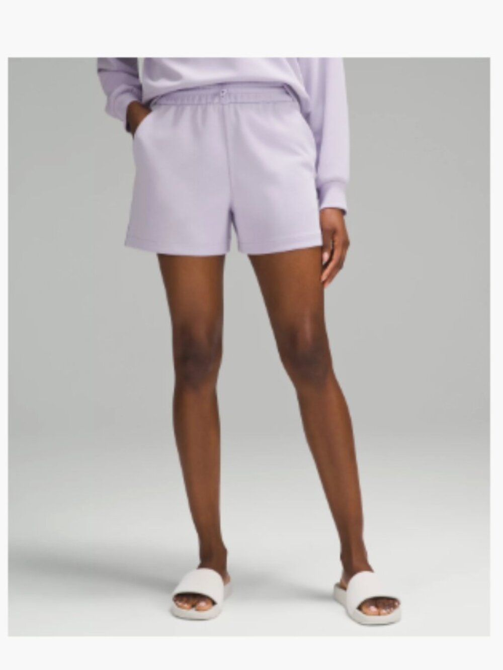 Lululemon Softstreme High Rise Short 4" Lilac Ether Size 10